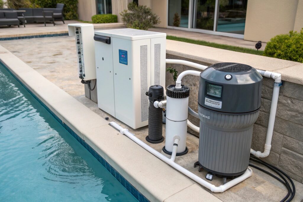 Pool equipment and heating system for Cessnock swimming pool installation