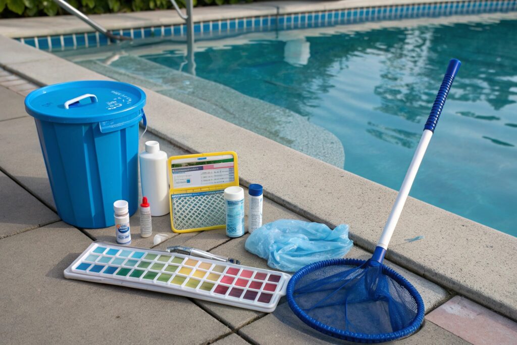 Pool maintenance equipment and testing supplies for Maitland pool care